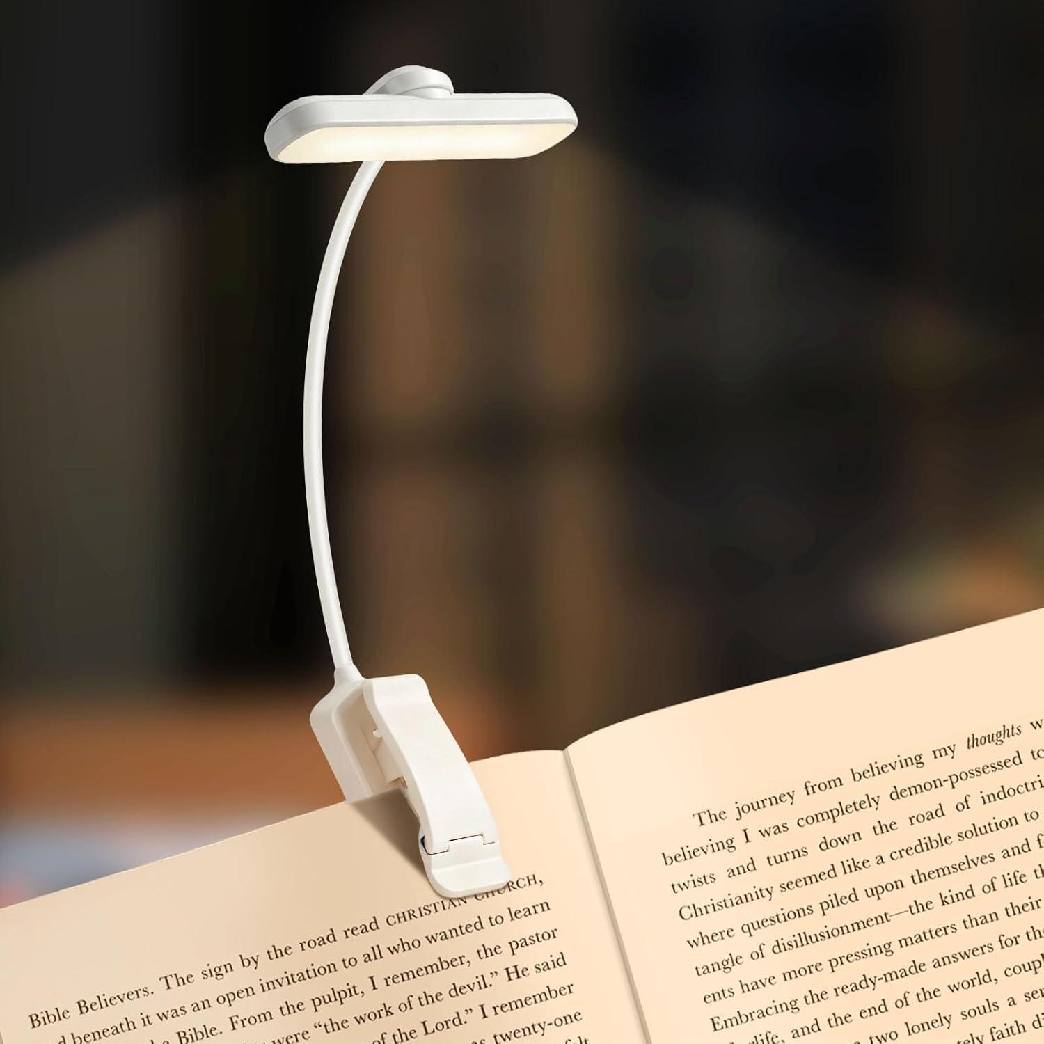 Kakeyrun 24 LED Book Light, Reading Light Night Light with 80 Hours Runtime, 3 Eye-Protection Mode & 5 Brightness Levels, Large Lamp Area, 360&deg; Flexible for Reader, Music Sheet Lighting (Black)