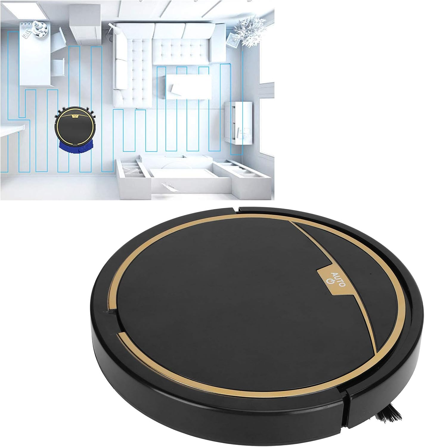 Bewinner Robot Vacuum Cleaner, Smart Cleaner with Remote Control, 2800Pa Suction Power Cleaner, for Cleaning Dust and Hair for Home image number 4