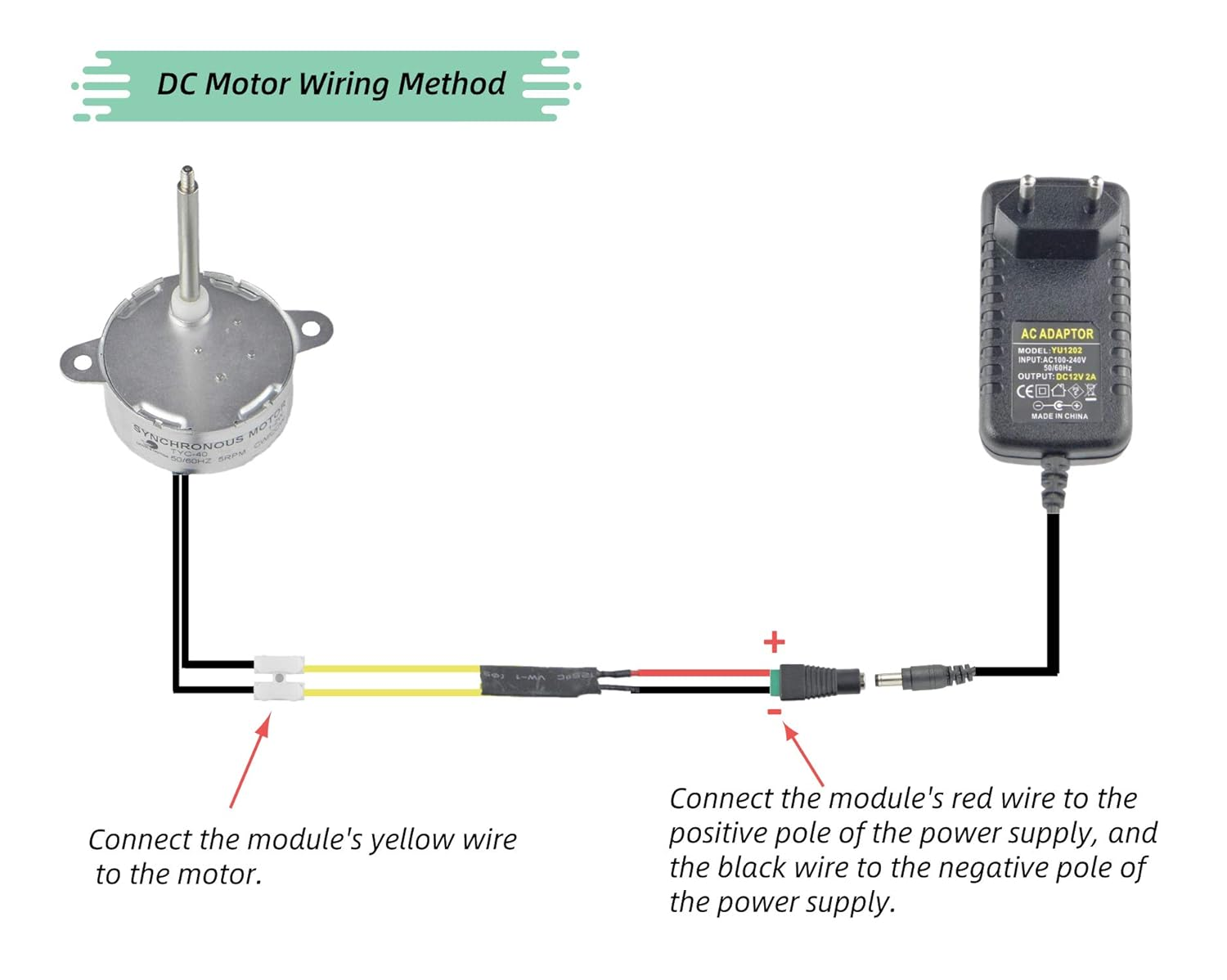 CHANCS TYC-40 Small Synchronous Motor DC 12V 5RPM Shaft 35Mm CW/CCW Electric Motor for Decorative Colored Lights image number 6