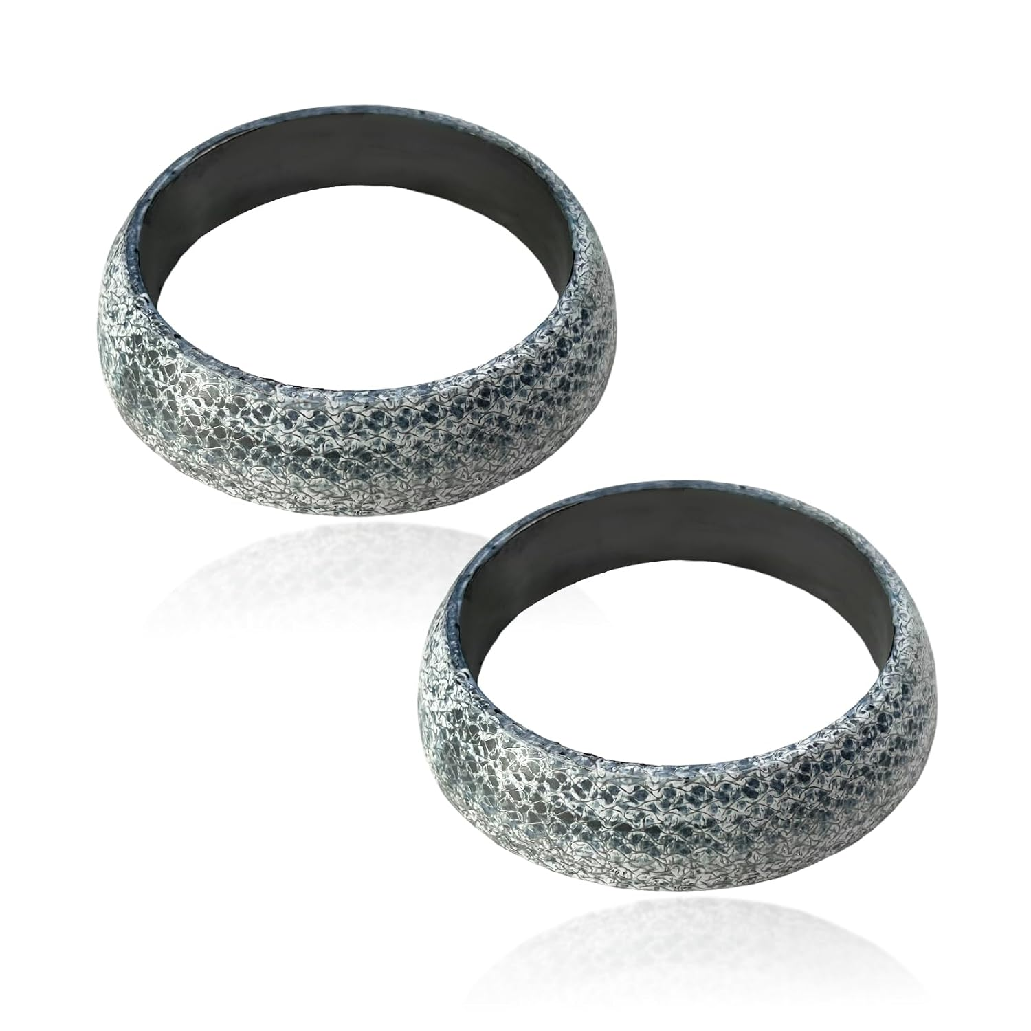 ID 60Mm Car Exhaust Gasket, Graphite Construction Exhaust Donut Gaskets Seal Muffler Ring, Leakproof Exhausts Pipe Manifold Gasket Muffler Gaskets Replacement for RV SUV Truck