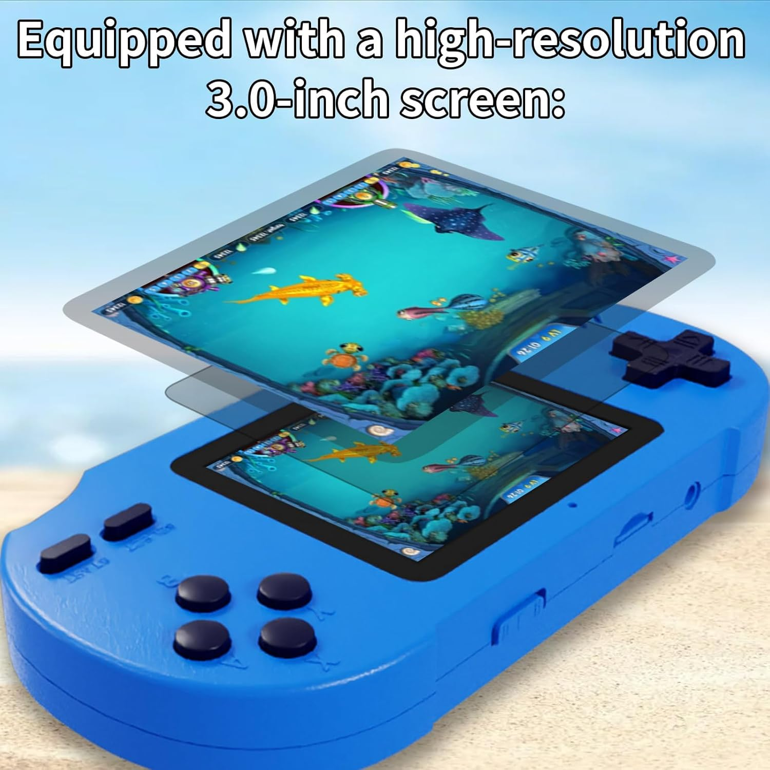 Retro Handheld Game Console - 3.0 Inch HD Screen, Built-In 300 Classic Games, Portable Retro Gaming Device, Ideal Gift image number 2