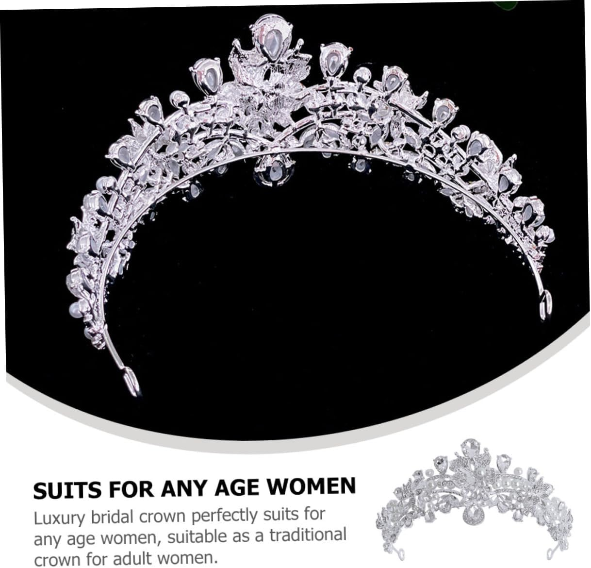 Baluue Wedding for Bride Luxurious Rhinestone Hair Jewelry for Prom and Parties Elegant Accessory for Women for Pageants and Special Occasions image number 3