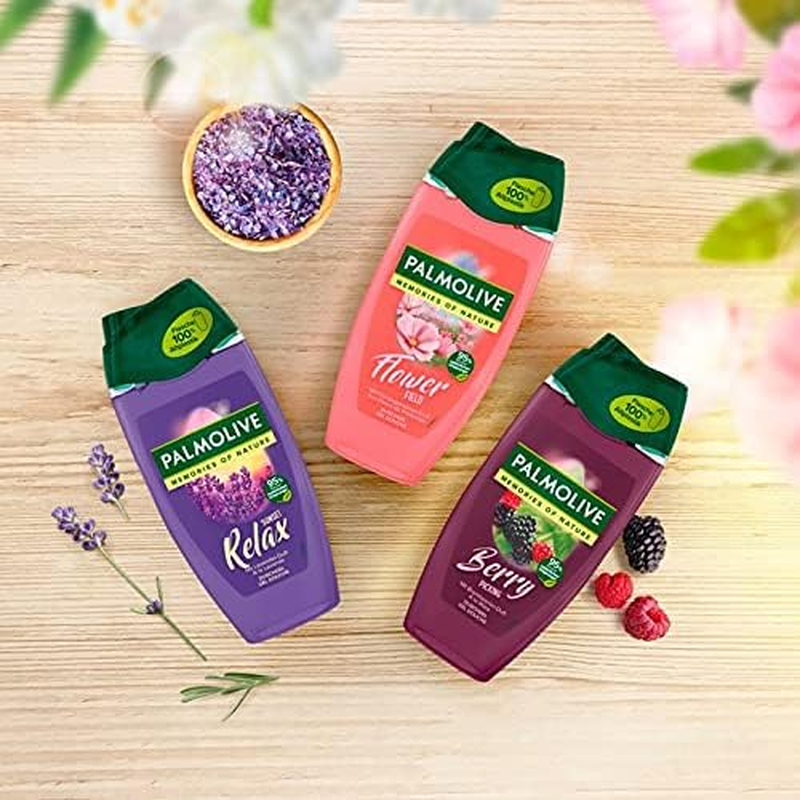 Palmolive Memories of Nature Shower Gel Set 3 X 250 Ml Bottles Flower Field, Relax & Berry Picking from Kingdom Supplies with Exclusive Beauty Tips image number 2