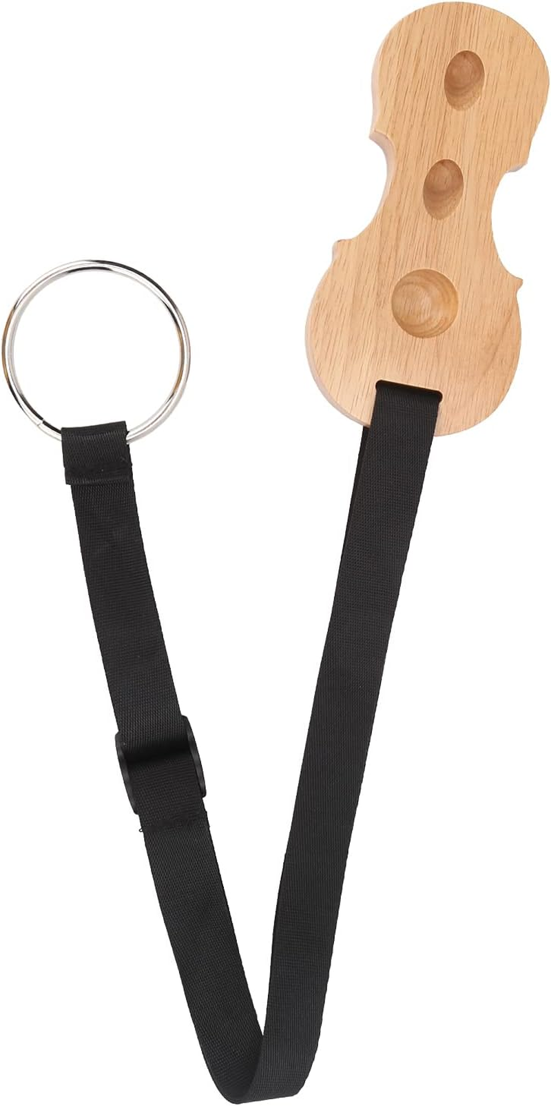 Cello End Pin Stopper, Cello Antislip Strap O Ring Holder Wood Fixing Plate Musical Instrument Endpins Accessories, Solid Wood Anchor Rest for Cello anti Slip (Wood Color) image number 2