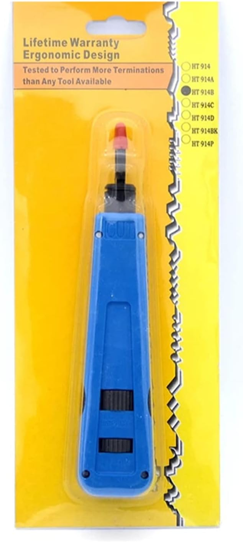 Punch down Tool, Multifunctional Network Terminal Insertion Tool, High Speed Steel Impact Cable Punch with Impulse Adjustment Button for Network and Wire Cable Connection image number 4