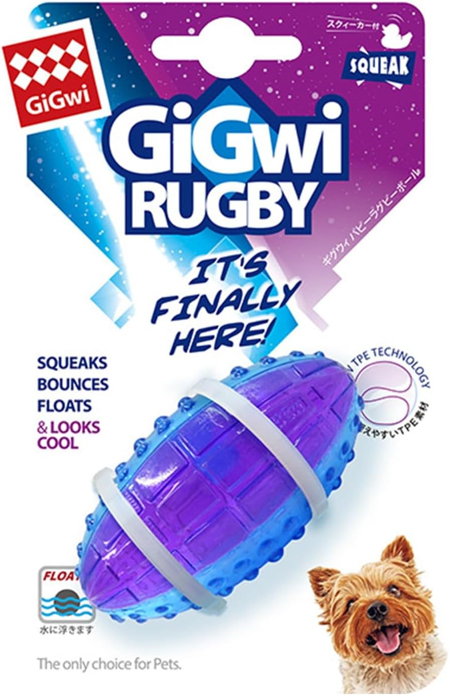 Gigwi Puppy Rugby Ball Purple Blue image number 3
