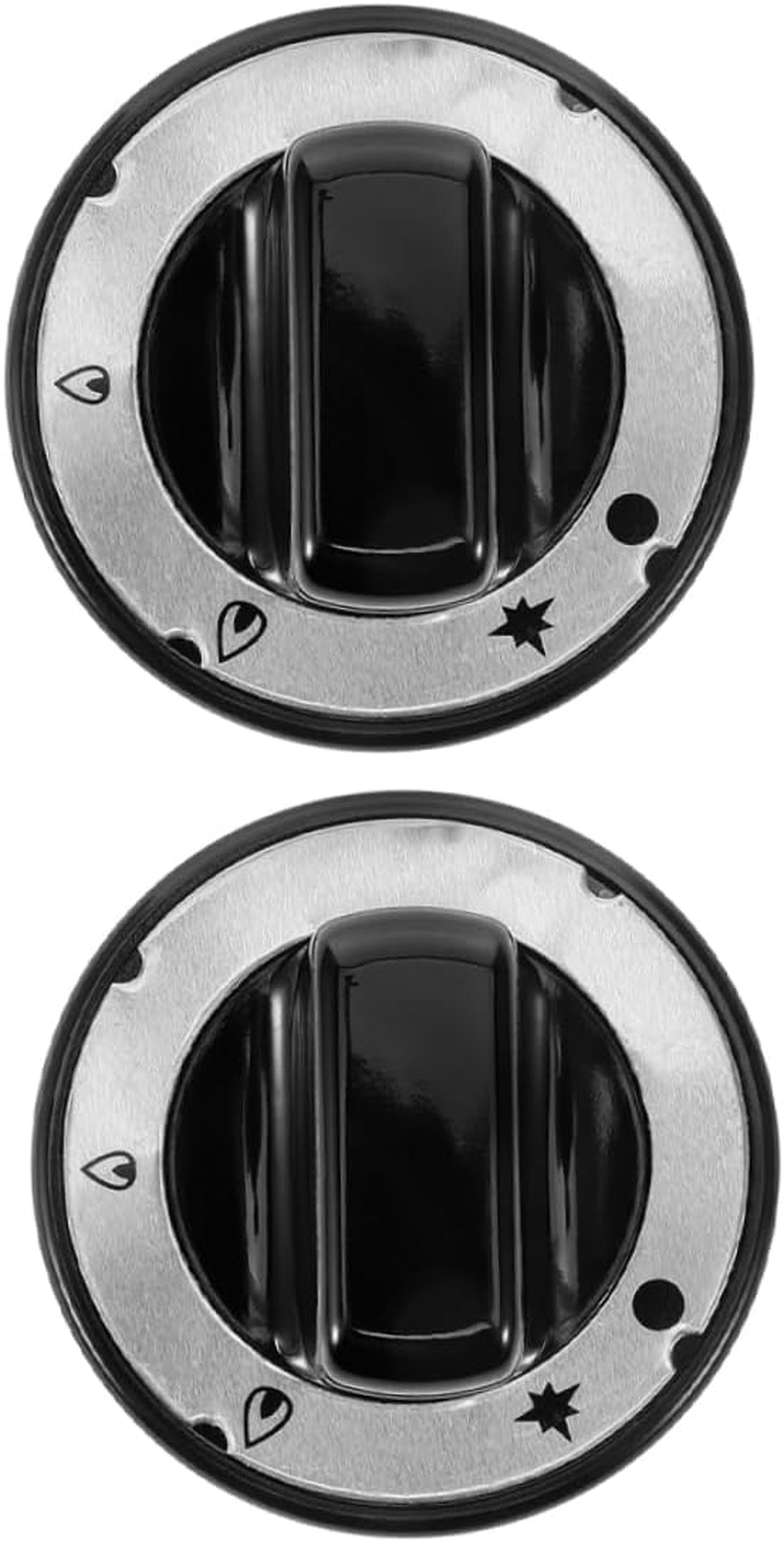 HOMSFOU 2Pcs High Temperature Resistant Cooker Knobs Stylish Red Control Switch for Gas Grills Ovens Cooktops with Inner image number 1