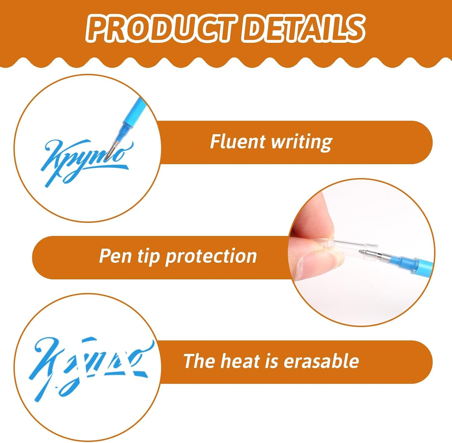 0.7 Mm Erasable Gel Ink Pen Refills Compatible with Frixion Friction, Smooth Writing Multicolor Retractable Fine Point Pen Refill for School Office Home Art (8 Colors, 24) image number 3