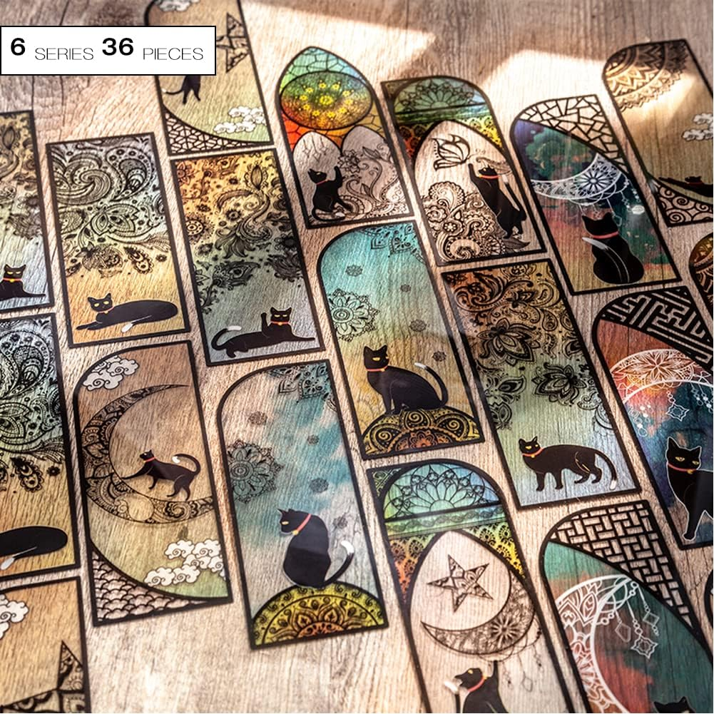 DEARART Lucky Cats Bookmark Three Picture (Six Pcs) Bookmarks Page Markers Book Markers Cute Bookmarks for Women Teacher Gifts, Set-2 image number 5