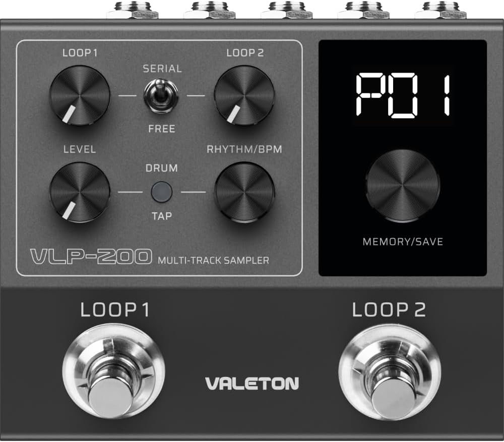 Valeton VLP-200 Multi-Track Sampler - Two Full-Featured Loopers and a Variety of Drum Rhythm Patterns image number 3