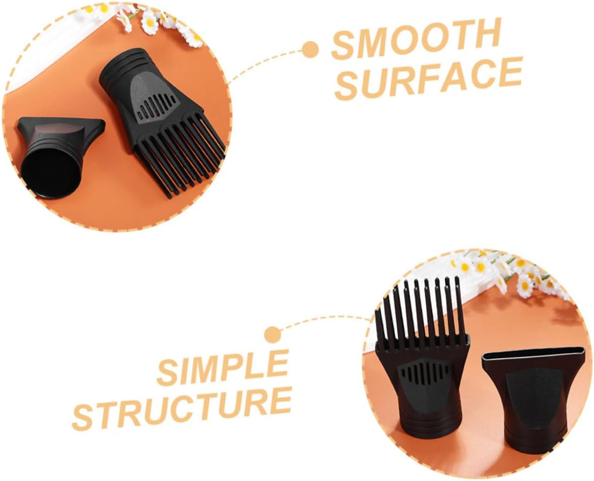 WOFASHPURET 6Pcs Universal Hair Dryer Nozzle Attachments for Professional Styling Compatible Most Blow Dryers Creative Hair Styling Tools Includes Diffuser and Concentrator Nozzles image number 4