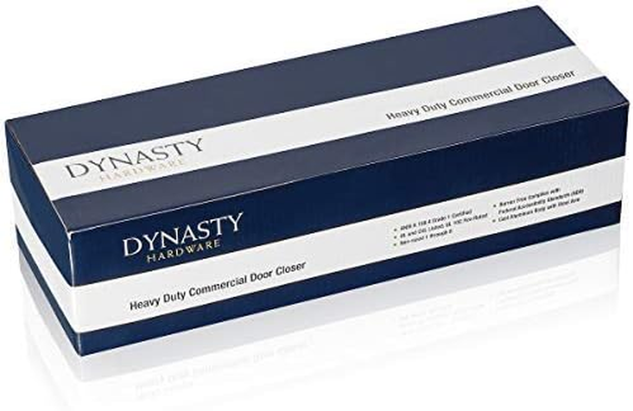 Dynasty Hardware Door Closer Heavy Duty Hydraulic Adjustable Size 1-6 Spring Door Closer, Meets ADA 8500 Series Sprayed Aluminum image number 4