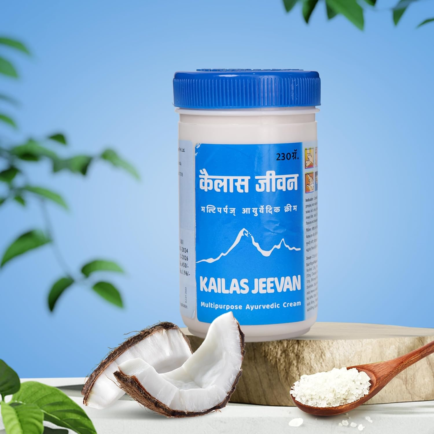 Kailas Jeevan 230 Gram Large Saver Pack | Multipurpose Herbal Ayurvedic Cream | Minor Bruises | Cuts | Prickly Heat | Cracked Heels image number 1