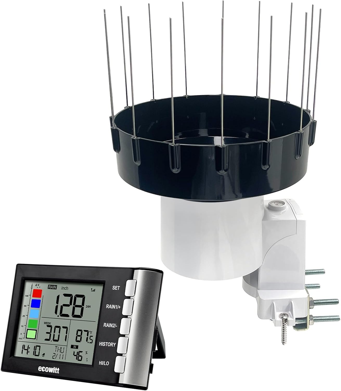 ECOWITT WH5360CH Rain Gauge, Includes WH40H Rain Collector Sensor and Indoor Display Console, 433 Mhz image number 4