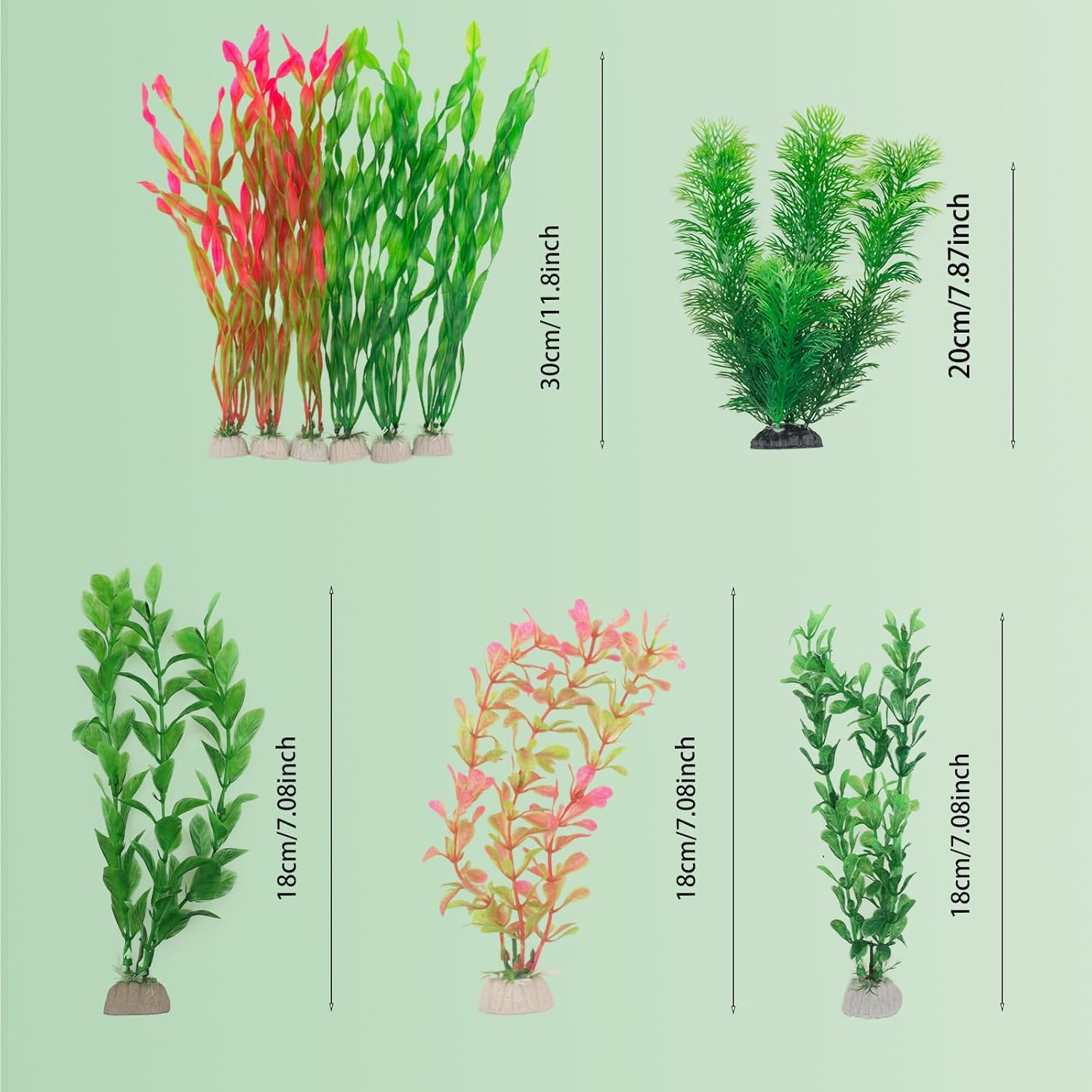 12Pcs Aquatic Plants Artificial Water Plants Aquarium Decorations Plastic Fish Tank Simulation Accessories Decor image number 5