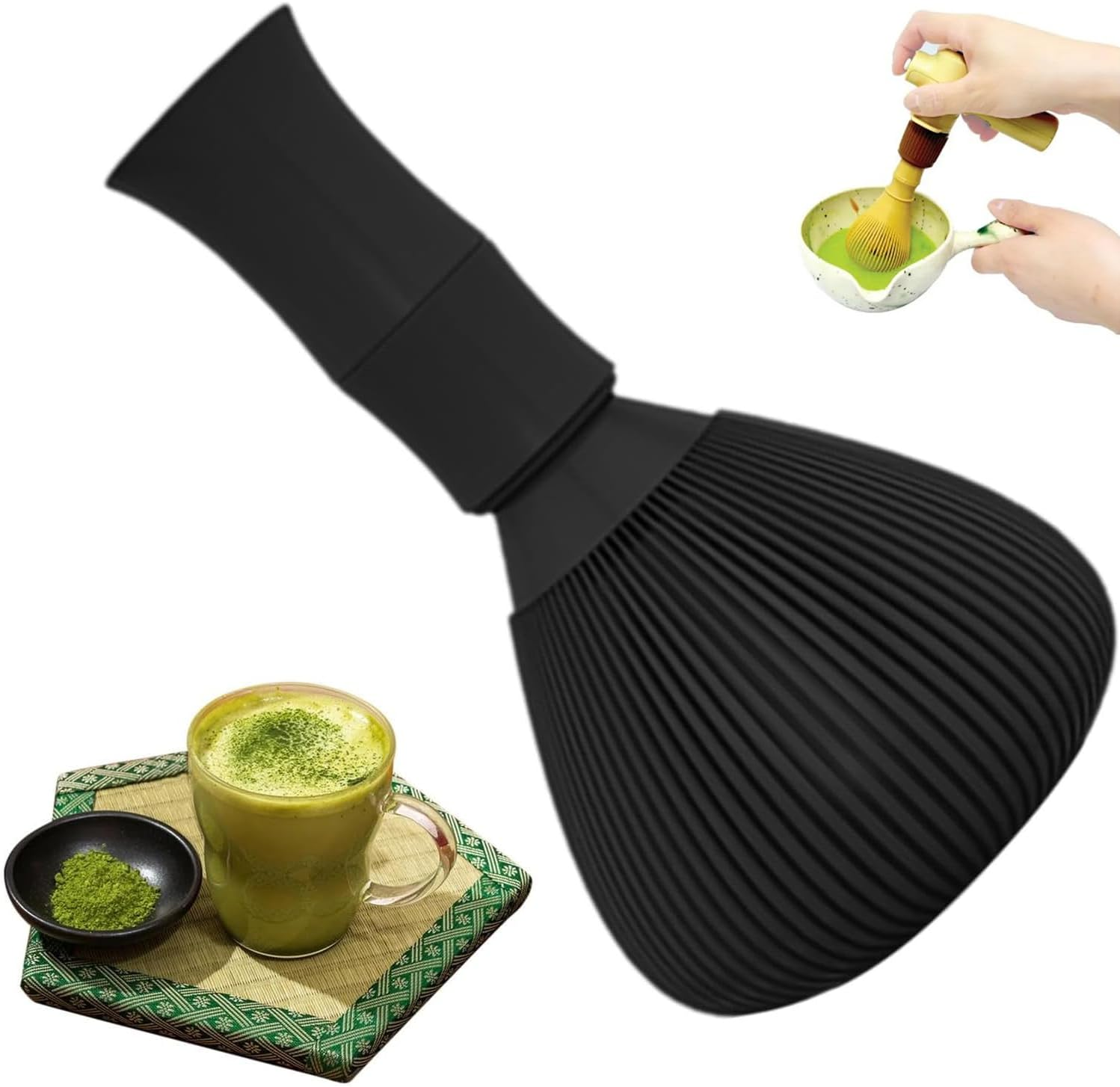 Matcha Whisk, Easy to Clean Reusable Powder Whisk, Resin Matcha Whisk for Making and Stirring Matcha (Green)