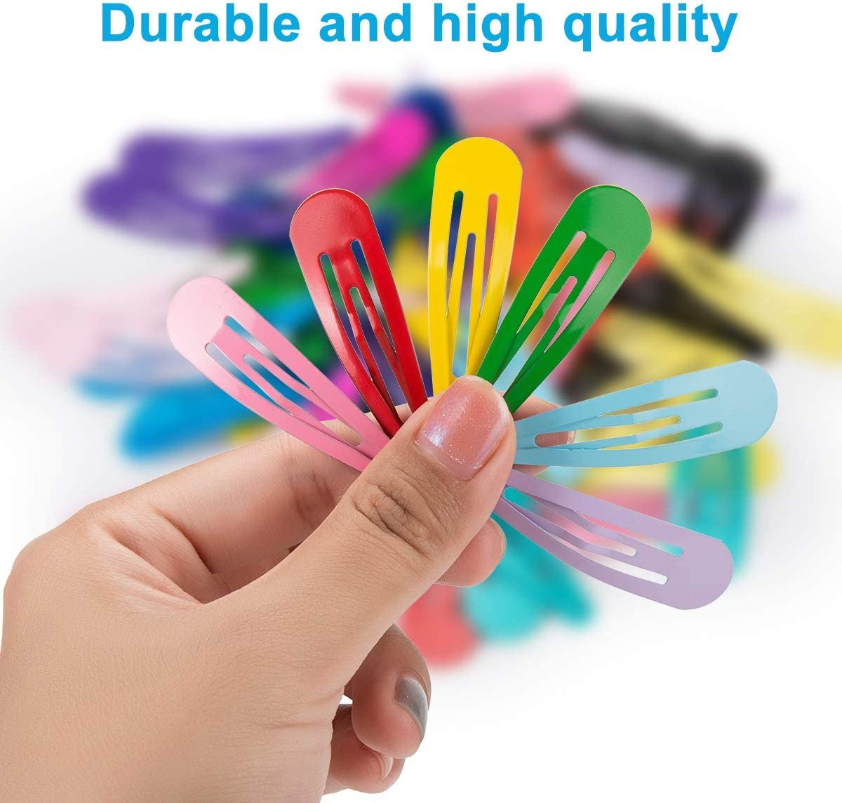 Betybedy 60 Pcs Hair Barrettes, Non-Slip Hair Clips, 5.1Cm Metal Hairpins Accessories for Toddlers, Girls, Kids, Teens, Women (15 Assorted Colours) image number 2