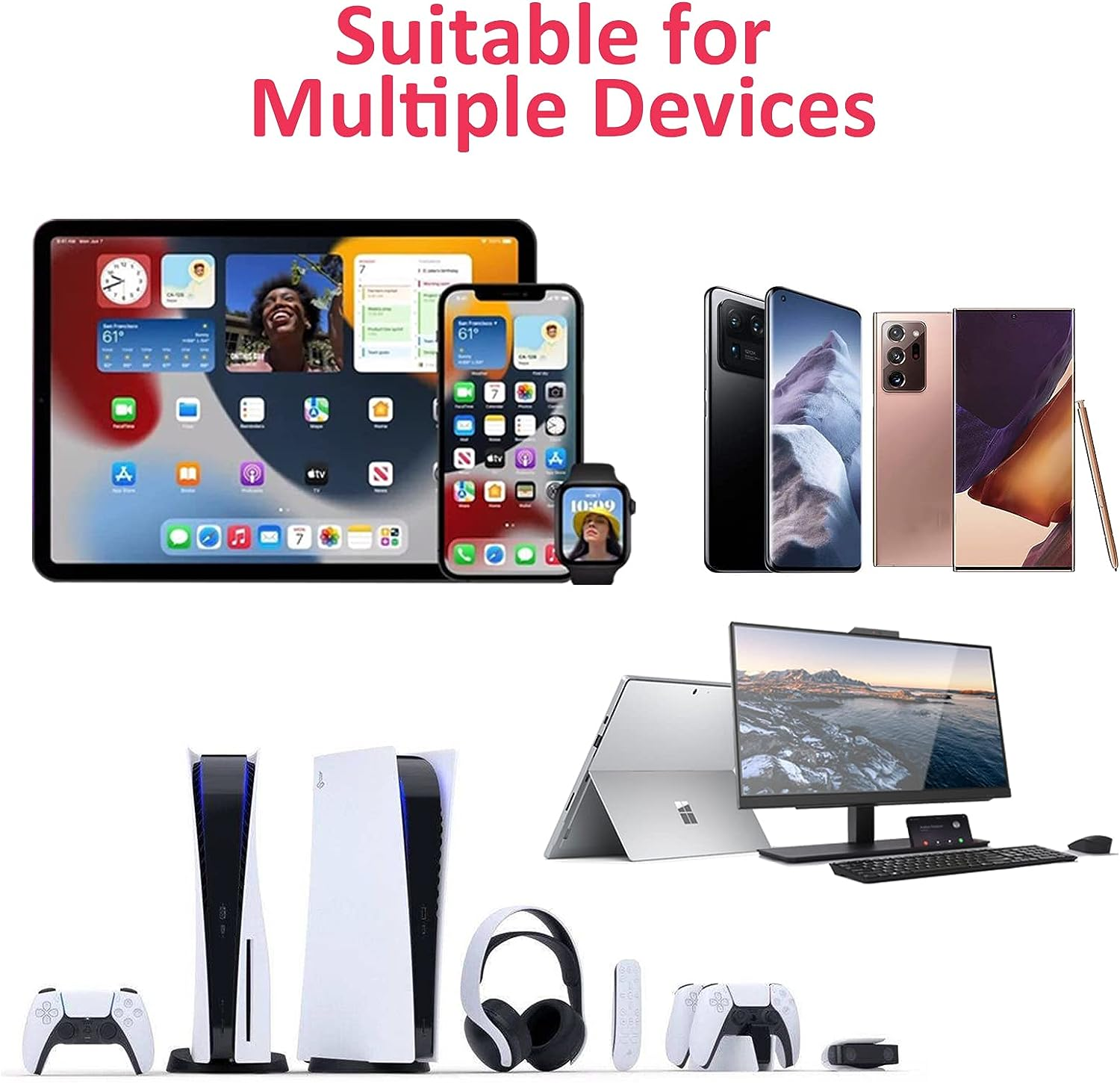 Wireless Clip Mic, Wireless Lavalier Microphones, Lapel Clip-On Microphone, for Iphone 15, Smartphone, Laptop, Video Recording, Tiktok, Facebook Live, Youtube Live Stream image number 3