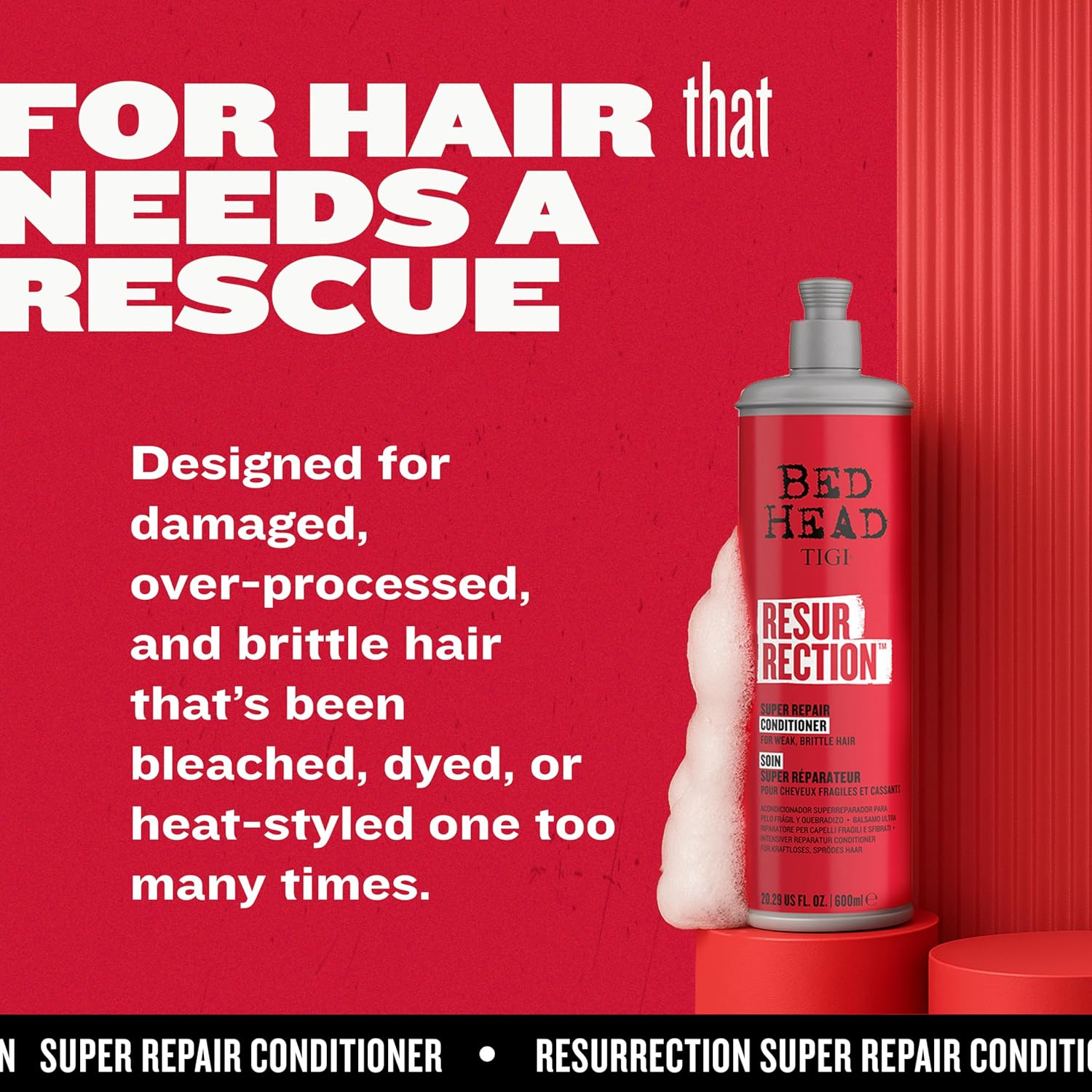 Bed Head by TIGI Resurrection Repair Conditioner for Damaged Hair 600Ml 1 Ea image number 1