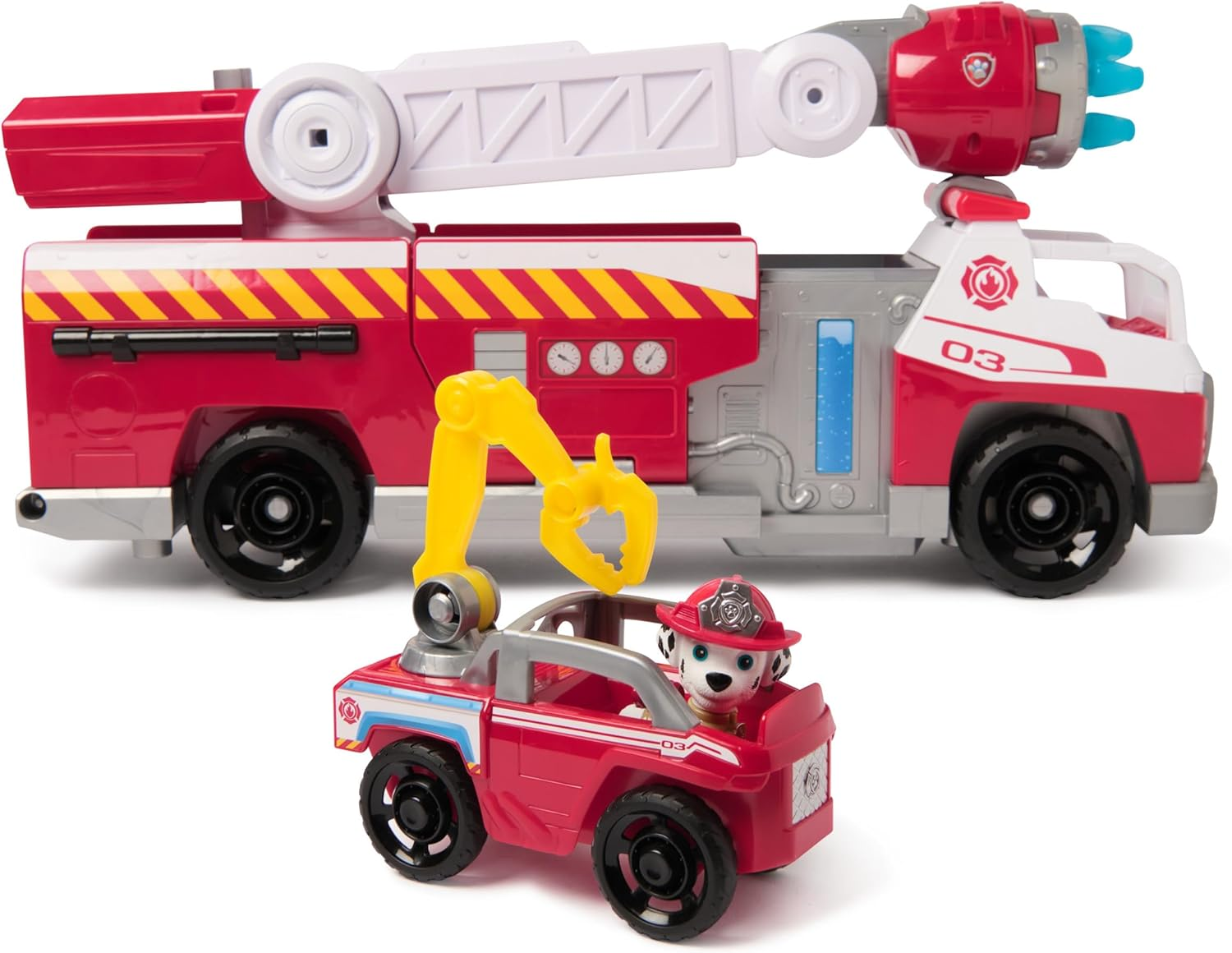 PAW Patrol Fire Rescue: Rapid Reload Fire Truck with Marshall Figure, Quick-Fire Launcher, Lights and Sounds, Kids Toys for Boys and Girls Ages 3 and Up image number 5