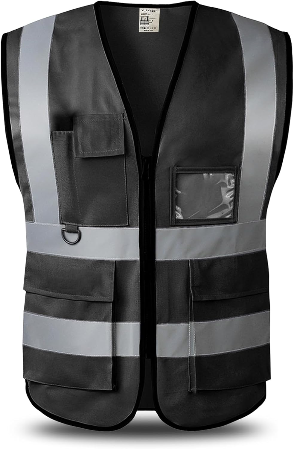 YUANVEST Hi Vis Vests for Men Women 5 Pockets,High Visibility Reflective Safety Security Vest,2-Inch Reflective Strip High Visibility Vest,Meets ANSI/ISEA Standards