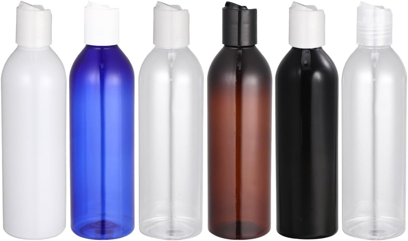 PATKAW 6Pcs 250Ml Portable Travel Empty Bottles Set with Press Cap for Shampoo Lotion Cosmetic Containers Refillable Toiletries Dispensers for Travel Use image number 1