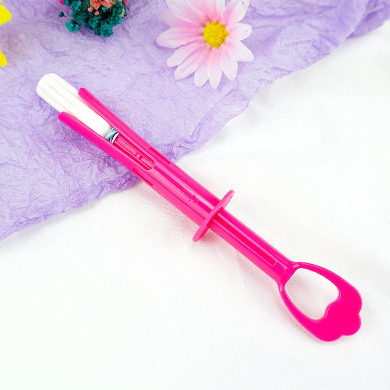 Menstrual Cup Applicator-Reusable Comfortable & Hygienic Tampon Applicator-Easy Insertion Period Disc Applicator Tool with Portable Storage Box for Women-Compatible for Most Period Cups image number 2