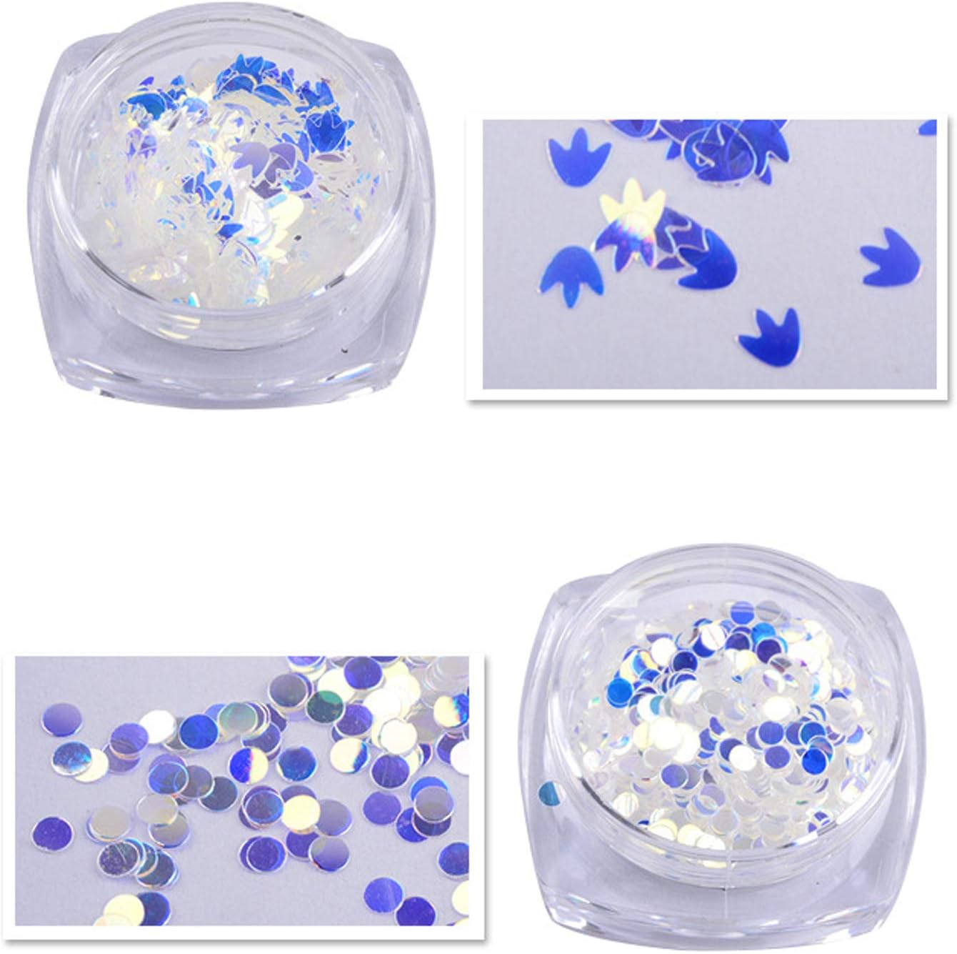 1 Pack Ultrathin Special Shaped Glitter Powder Nail Decoration for Nail Crafts round Decoration image number 5