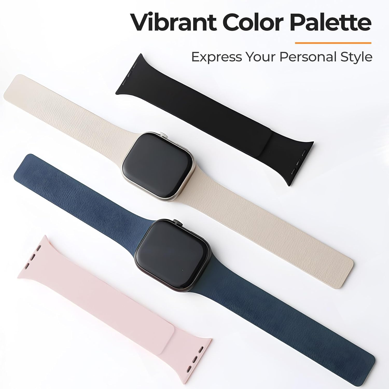 Haugboag Magnetic Silicone Strap Compatible for Apple Watch Band 38Mm 40Mm 41Mm 42Mm 44Mm 45Mm 46Mm 49Mm Women Men, Soft Sport Strap for Iwatch Ultra3/2/1 SE3/2/1 Series 11 10 9 8 7 6 5 4 3 2 1 image number 5
