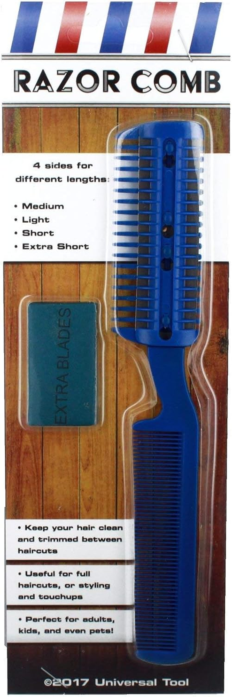 Universal Unisex Razor Comb Home Hair Cut Scissor (W/ 6 Bonus Replacement Razors) image number 4