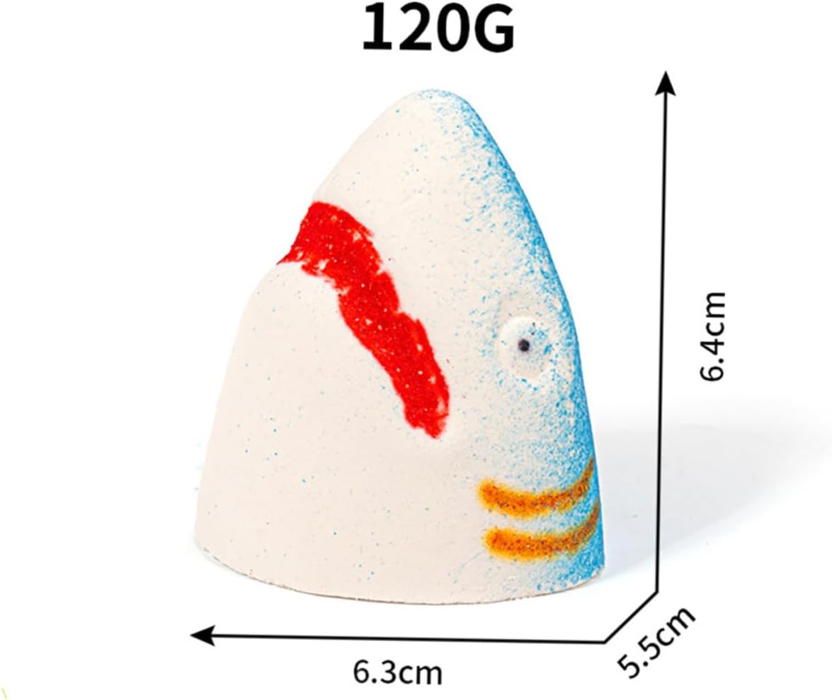 Baluue 3Pcs Shark Bubble Bath Salt Bomb Natural Bathing Bomb Skin-Friendly Sea Salt Fragrance for Ages image number 4