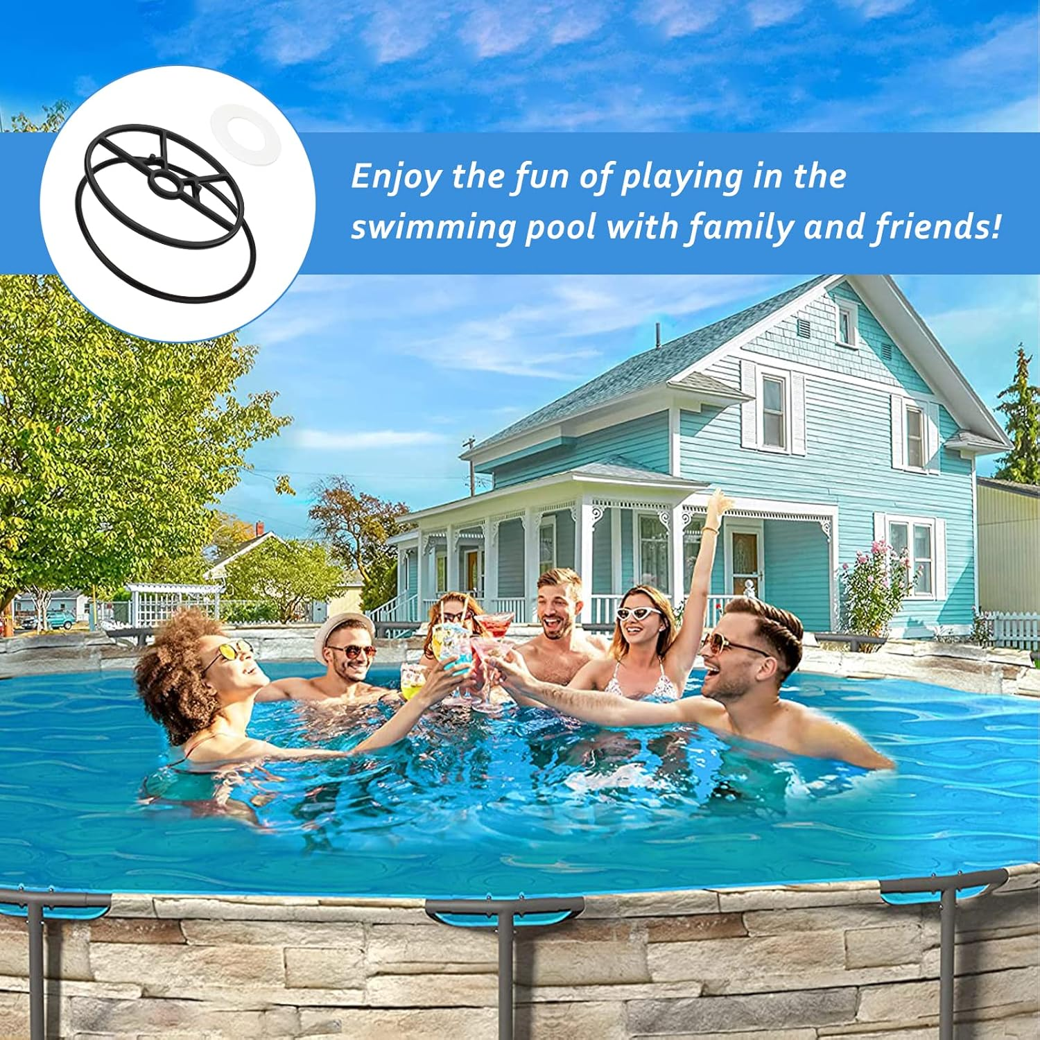 SP0714T Valve Gasket O-Ring Compatible with Hayward Vari-Flo XL Valve Multiport Valve Rebuild Kit Pool Variflo Valves 1-1/2 Spider Gasket Replacement Cover O'Ring Parts image number 6