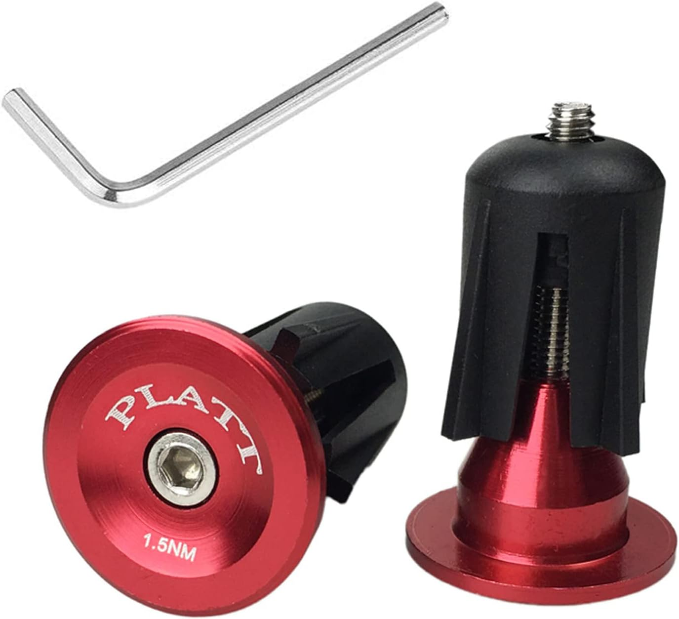 PLATT Bicycle Bar End Plugs Aluminum Bike Handlebar Cap for Road Bike Mountain Bike BMX (One Pair)