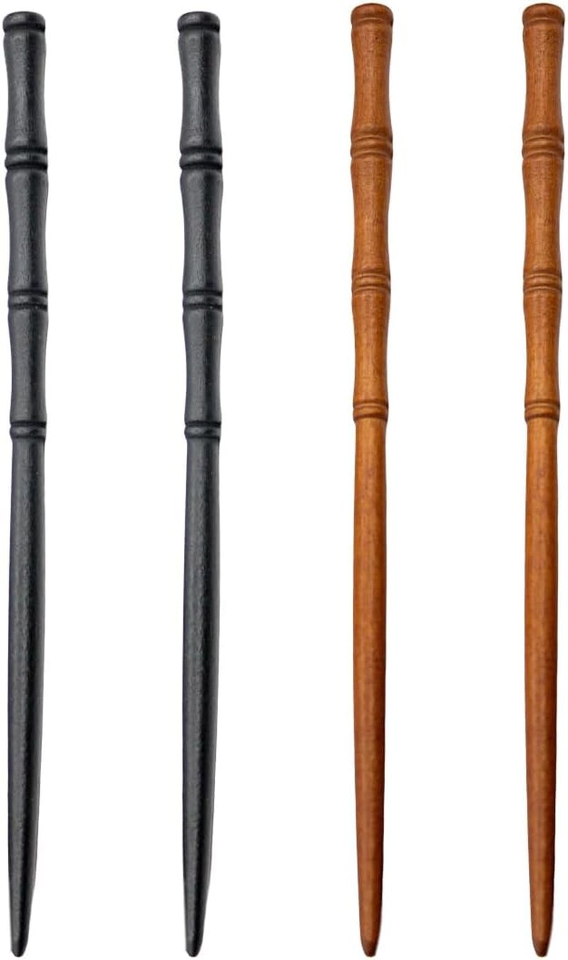 4 Pieces Retro Wooden Hair Wooden Hair Sticks, Hair Sticks, Bamboo Shape, Hair Holder, Hair Sticks for Women, Wooden Hair Pin, Hair Sticks, Hair Sticks for Hair DIY Accessories image number 1