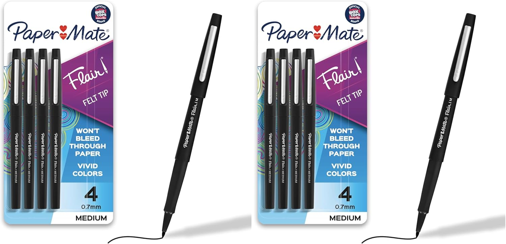 Paper Mate Flair Felt-Tip Pen, Medium Point, Business Assorted (Pack of 4)