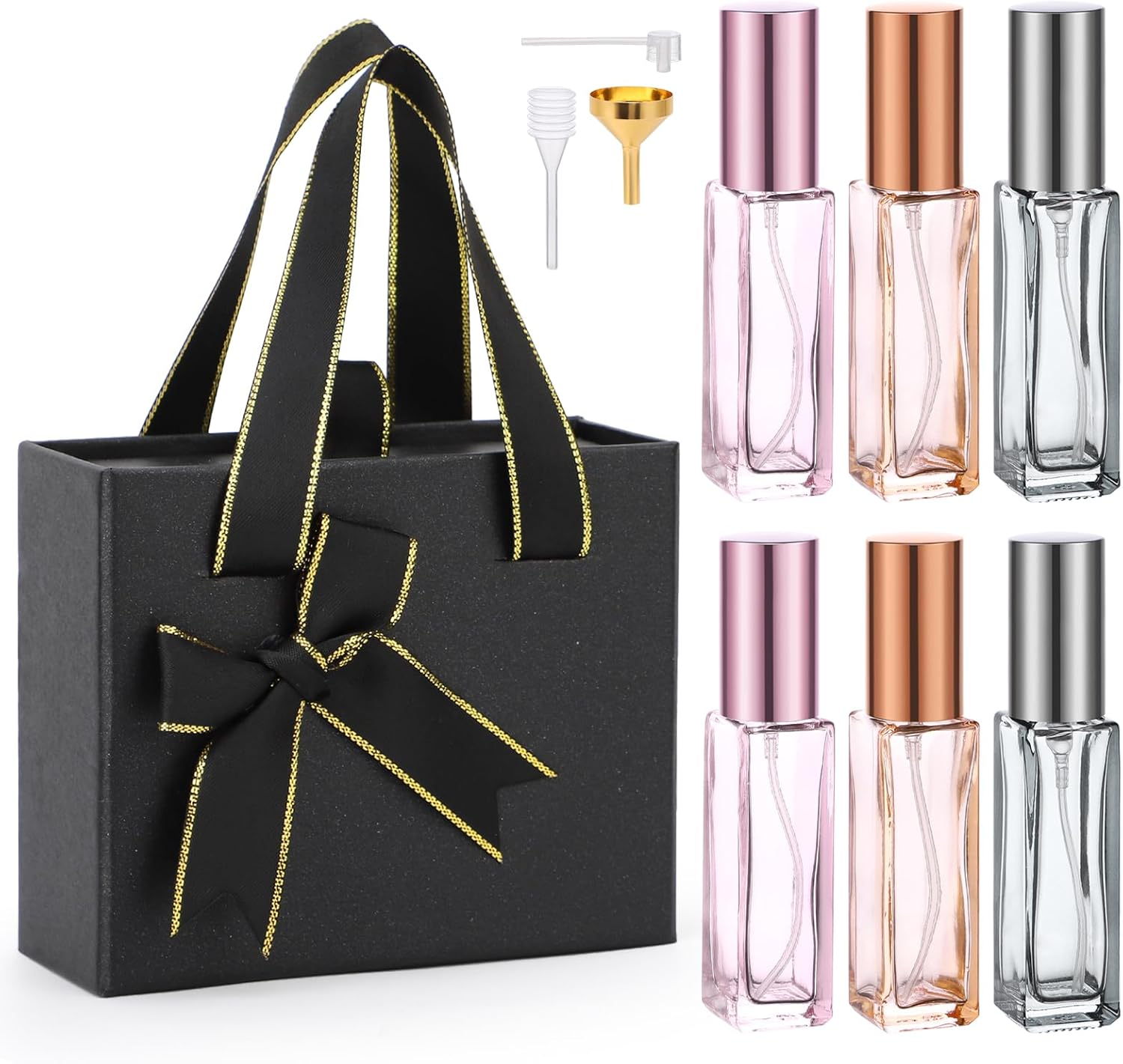 Segbeauty Atomizer Sprayer for Perfume - 6Pcs 10ML Travel Size Refill Bottle with Gift Box, Empty Glass Small Spray Bottle, Mini Sample Container, Travel Accessories image number 1