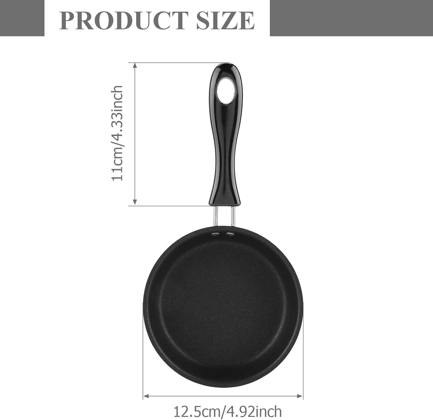 LIAMGUS Small Frying Pan, Mini Frying Pan for One Egg, Non-Stick Frying Pan, Egg Frying Pan, Mini Frying Pan, Portable Camping Cooking Omelet Pan for Gas Stove Induction Hob (12Cm) image number 1
