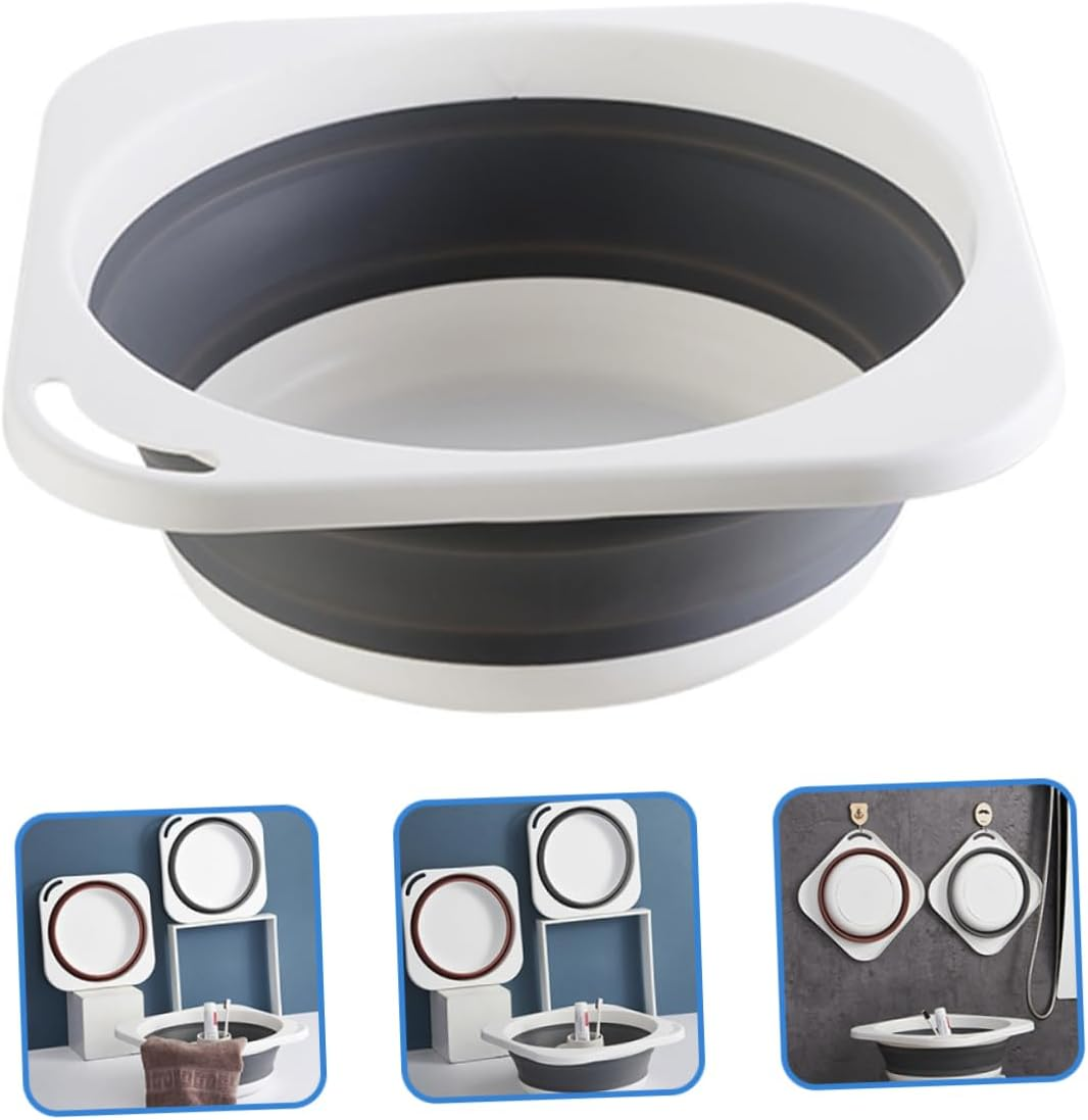 Gogogmee Folding Washbasin Compact Laundry Sink for Kitchen Bath Vegetable Cleaning Camping and Storage