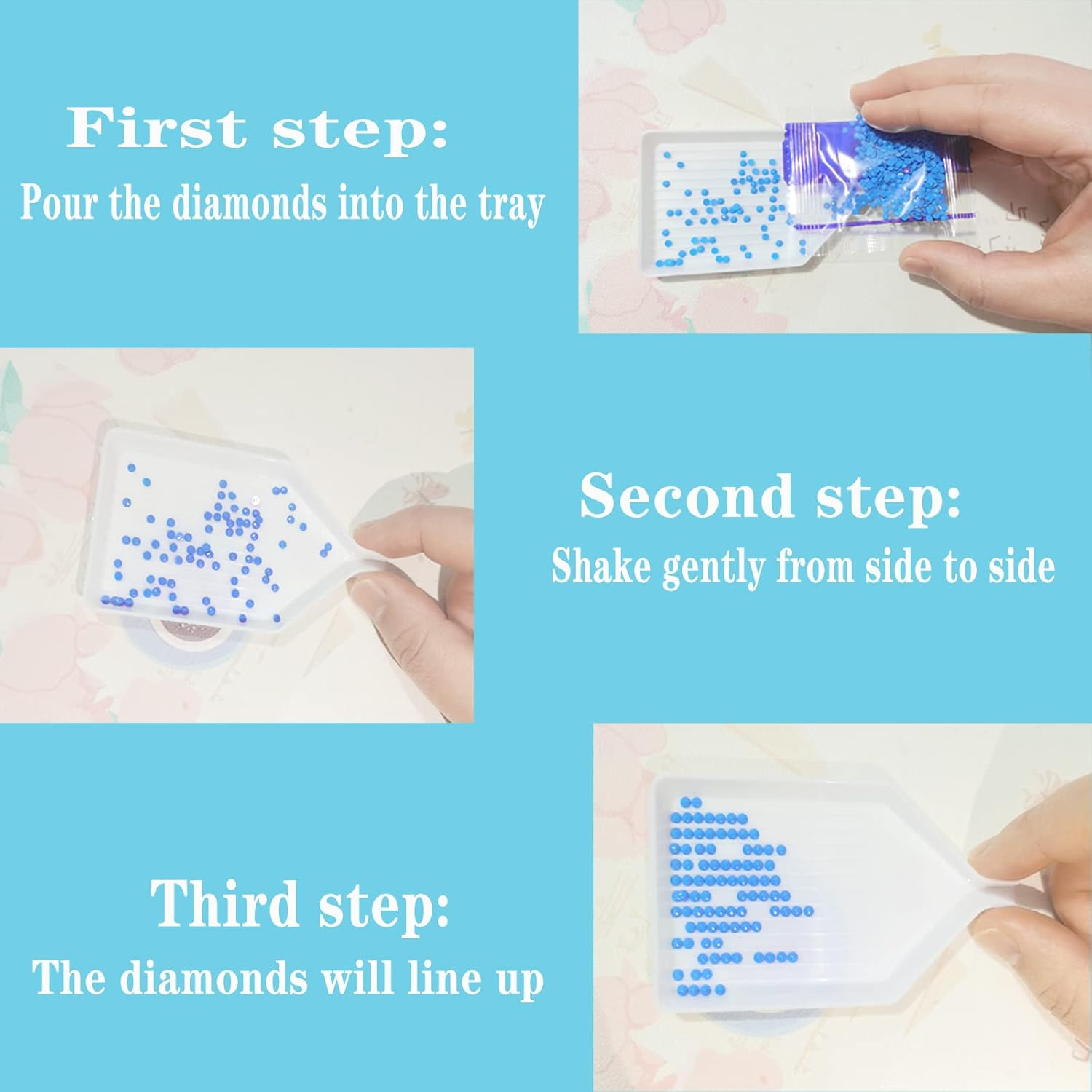 15PCS Plastic Diamond Art Painting Trays,3.8 X 2.2 Inches Bead Sorting Trays Organizer, Diamond Art Painting Tool Accessories for DIY Art Craft image number 3