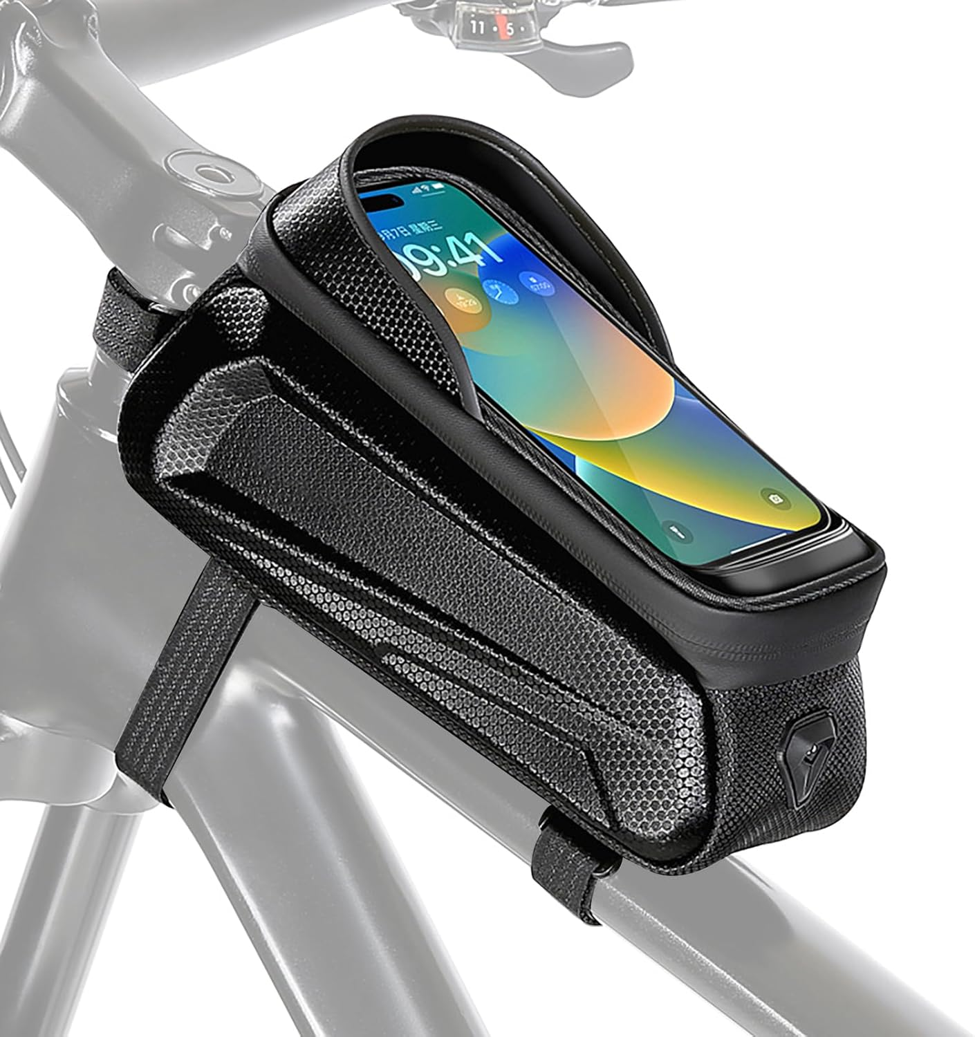 RAPIDSKY Bicycle Hard Shell Triangle Upper Tube Motorcycle Tail Saddle Bag Bike Waterproof Frame EVA Hard Shell Side Hanging Seat Tube Accessories Storage