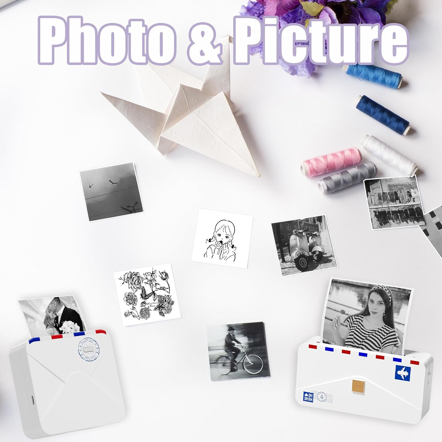 Memoking White Adhesive Thermal Sticker Paper, for M02 M02Pro M02S M03 M04S M04AS Mini Printer, 50Mm X 3.5M/Roll, Diameter 30Mm, 3 Rolls, Compatible with Phomemo Printer Paper, Keep for 20 Years image number 4