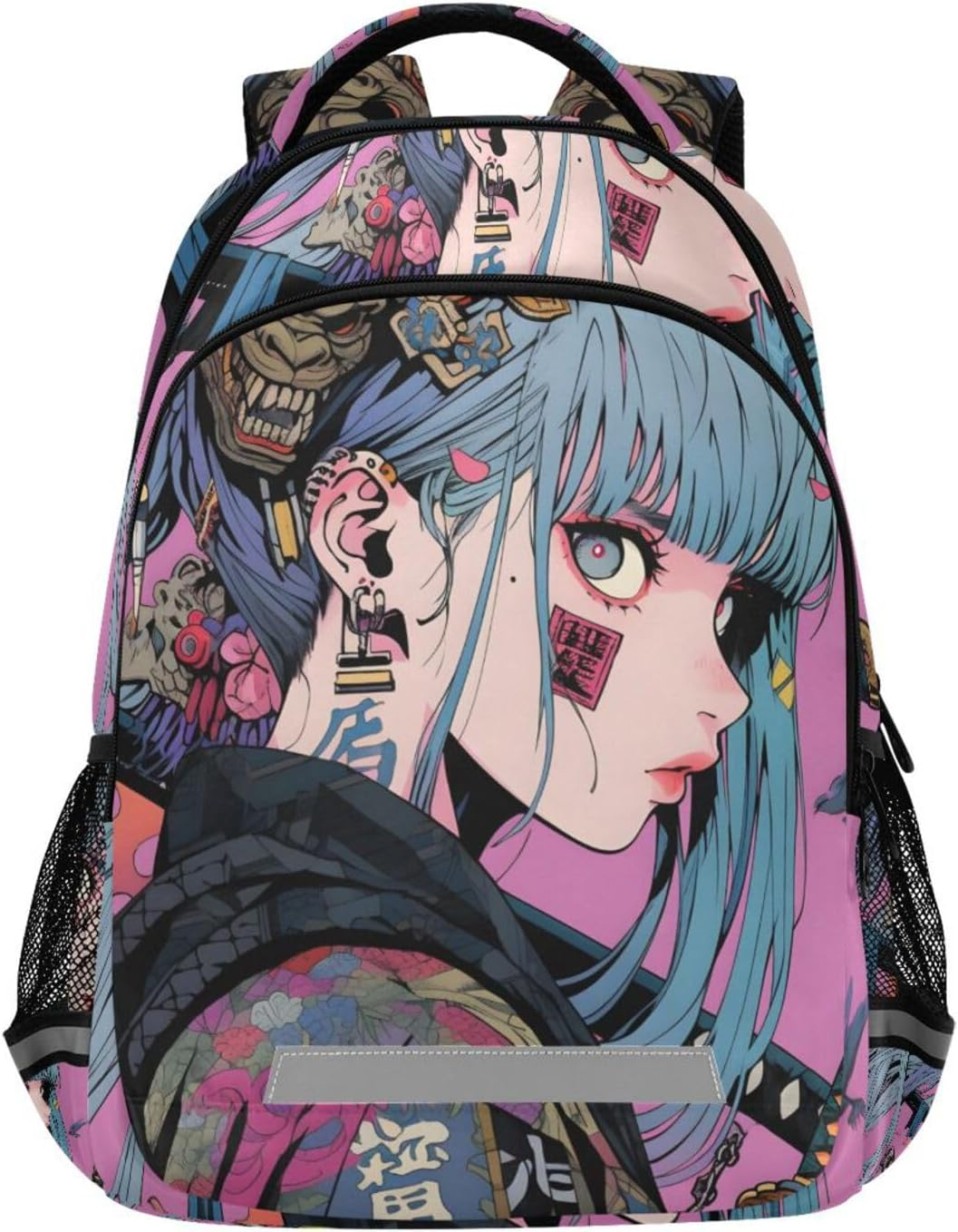 AIXIWAWA Anime Samurai Travel Backpack for Women Men Laptop Backpack Casual Daypacks with Padded Straps and Back 11.6&times;4.9&times;16.7 IN, Multicolor, 11.6&times;6.9&times;16.7Inch