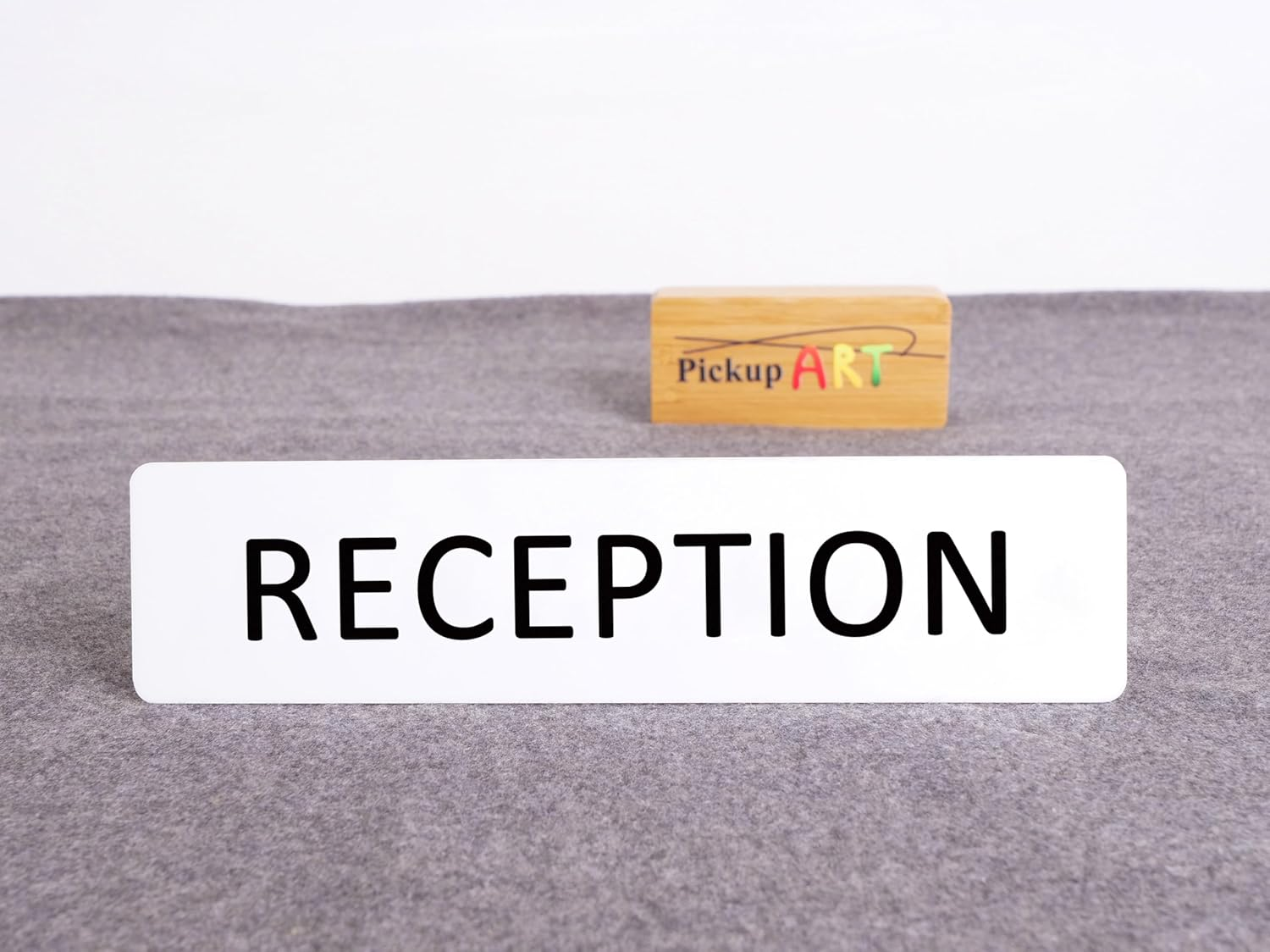 RECEPTION Sign Self Adhesive Plaque Decal Door OFFICE SIGN (Style 3, 50X200Mm) image number 3