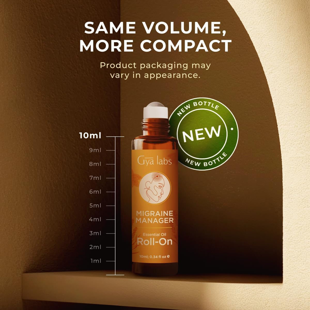 Gya Labs Migraine Essential Oil Roll on - Natural Migraine Relief Stick Roller, Fast Comfort for Head Tension, Blend with Peppermint Oil, Self Care Relaxing Gifts for Women (10Ml) image number 6