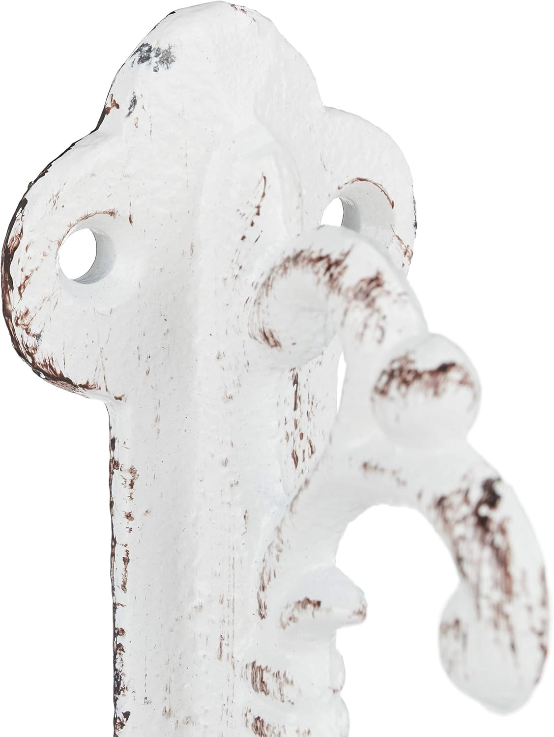 Relaxdays 2X Shelf Brackets, Cast Iron, Rack Support, Vintage Motif, HWD: 21.5 X 4 X 21.5 Cm, Angle for Shelves, White image number 5