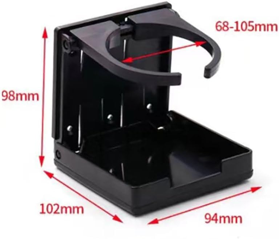 Custelen Adjustable Drink Holder - Fits Mugs, Large Drinks, and Any Size Bottle or Can - Ideal for Cars, Trucks, Rvs, Vans, Boats, and More - Black image number 1
