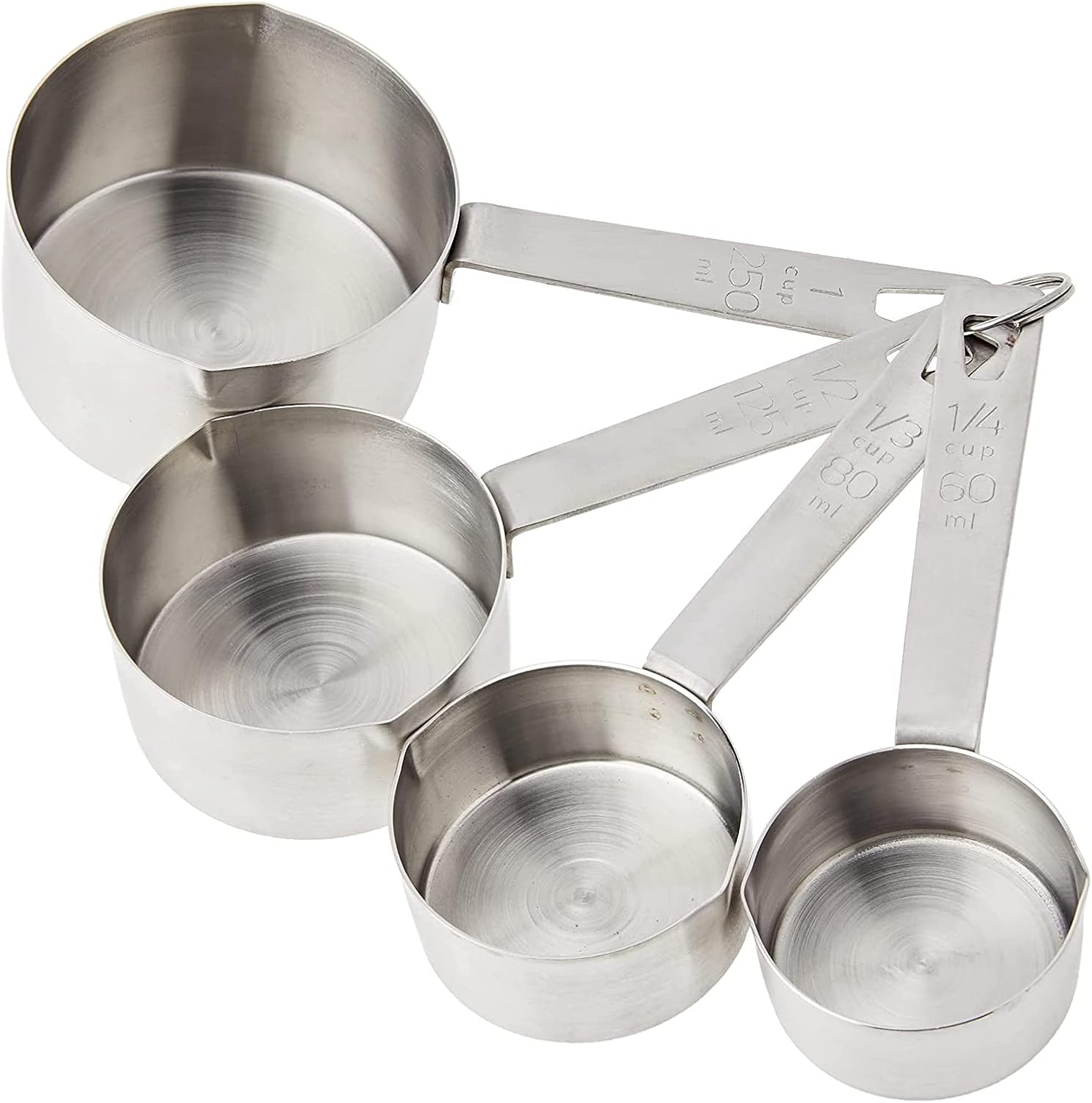 De Buyer - Set of 4 Stainless Steel Measuring Spoons - 60/80/125/250Ml - 4827.02, Silver image number 1