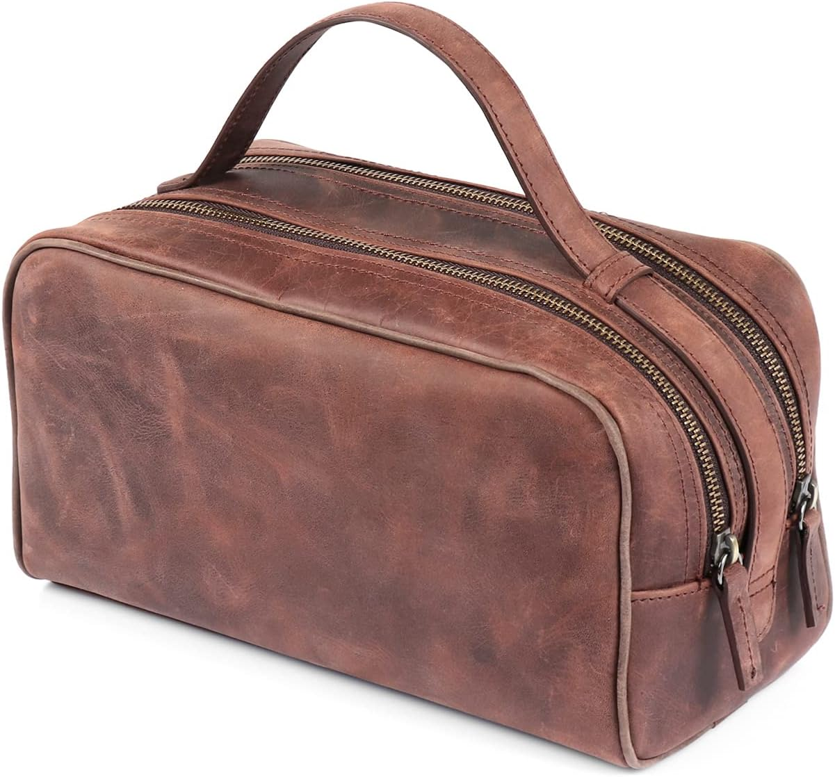 Londo Two Compartment Genuine Leather Travel Bag - Unisex