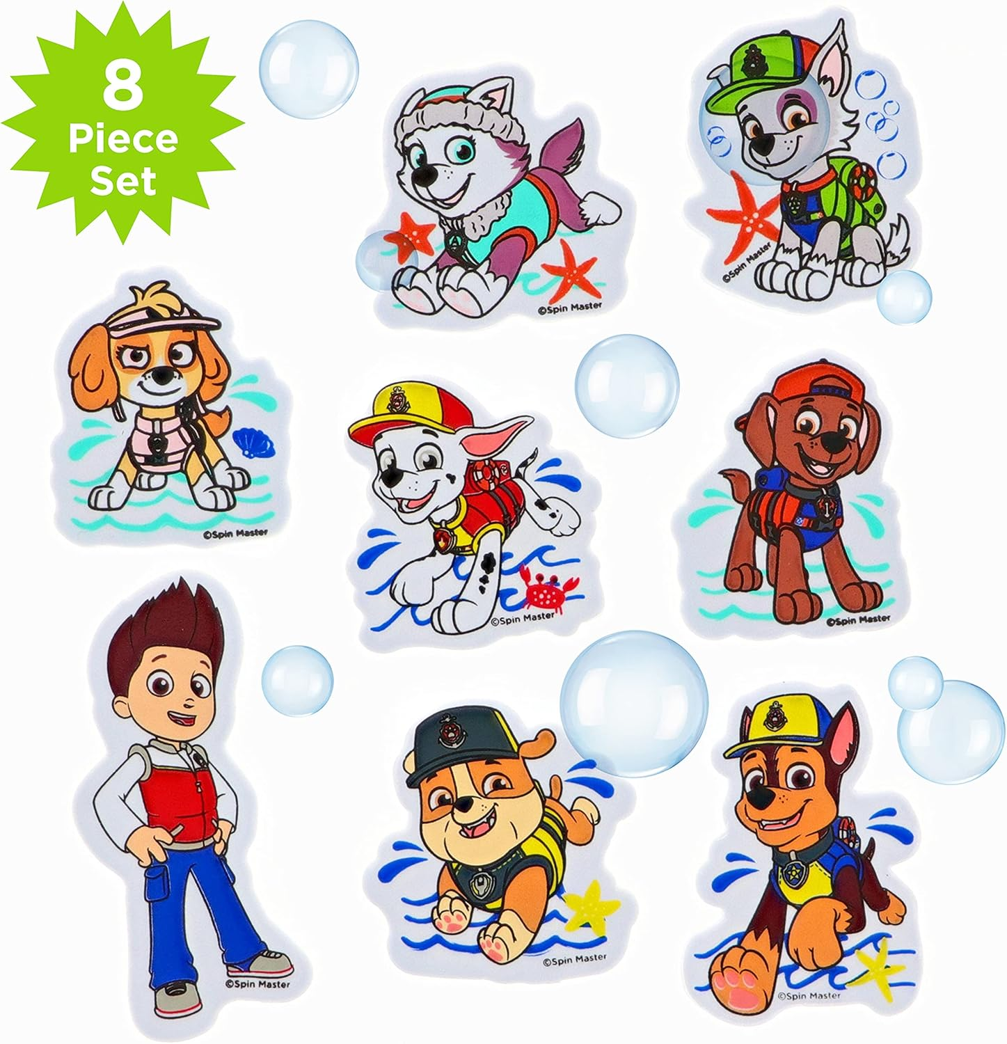 PAW Patrol Bath Foam Clings, 8 Pc - Kids Bath Activity, Bath Toys image number 1