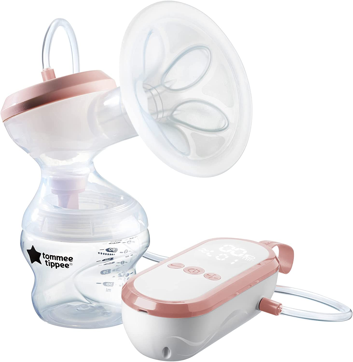 Tommee Tippee Made for Me Single Electric Breast Pump, Strong Suction, Soft Feel, USB Rechargeable, Quiet, Portable, Express Modes, Baby Bottle Included image number 5